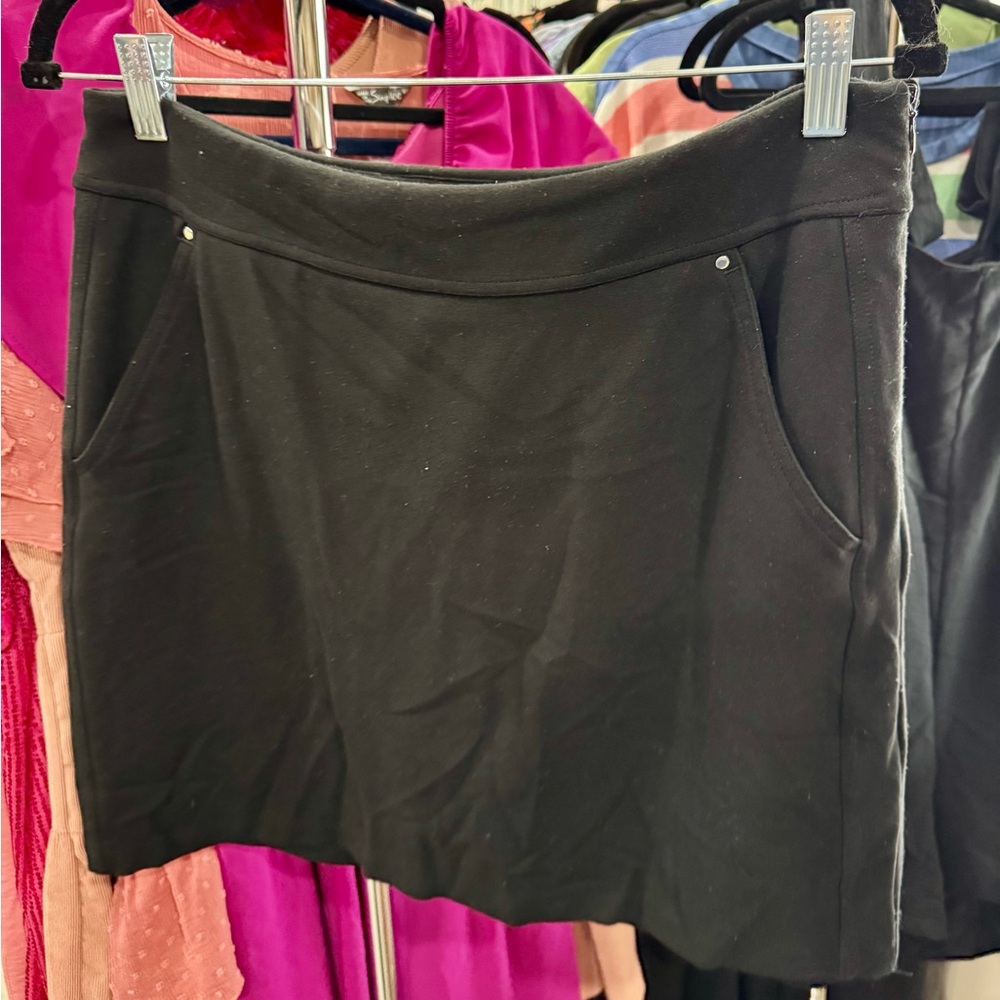 Black Mini Skort with Pockets